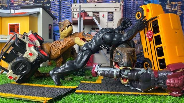 Amazing Jurassic World's Dinos:Tarbosaurus, T-REX, Ampelosaurus, Dilophosaurus, Indominus Rex смотреть онлайн