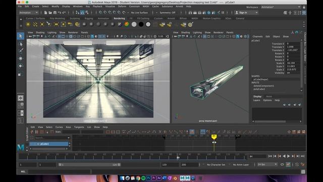 Camera Mapping Test - Maya смотреть онлайн