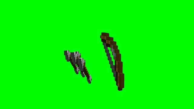 BOW + ARROWS Minecraft Green Screen Chroma Key Footage | Jasper Bale