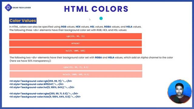 HTML Colors in Telugu Tutorial | RGB, HEX, HSL & RGBA, HSLA Explained in Telugu | #html #htmlcode