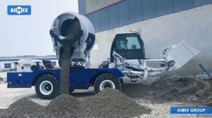 Aimix - Автобетоносмеситель с самозагрузкой в работе