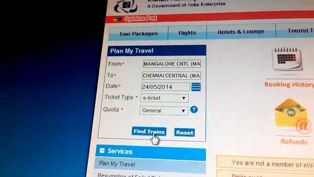 IRCTC Online Ticket Booking..