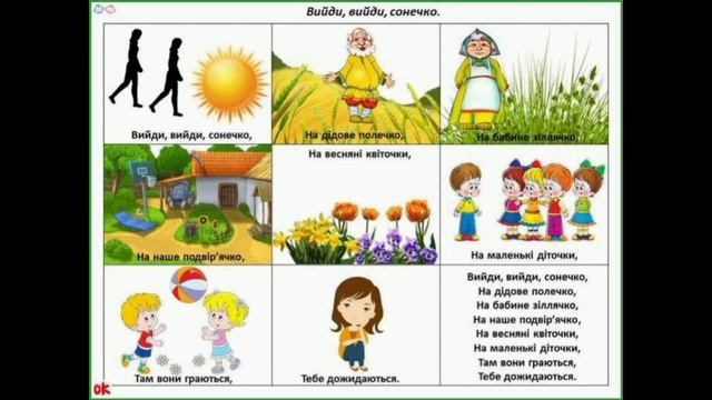 Художньо -продуктивна діяльність (літературна) Вивчення заклички:"Вийди,вийди сонечко" смотреть онлайн