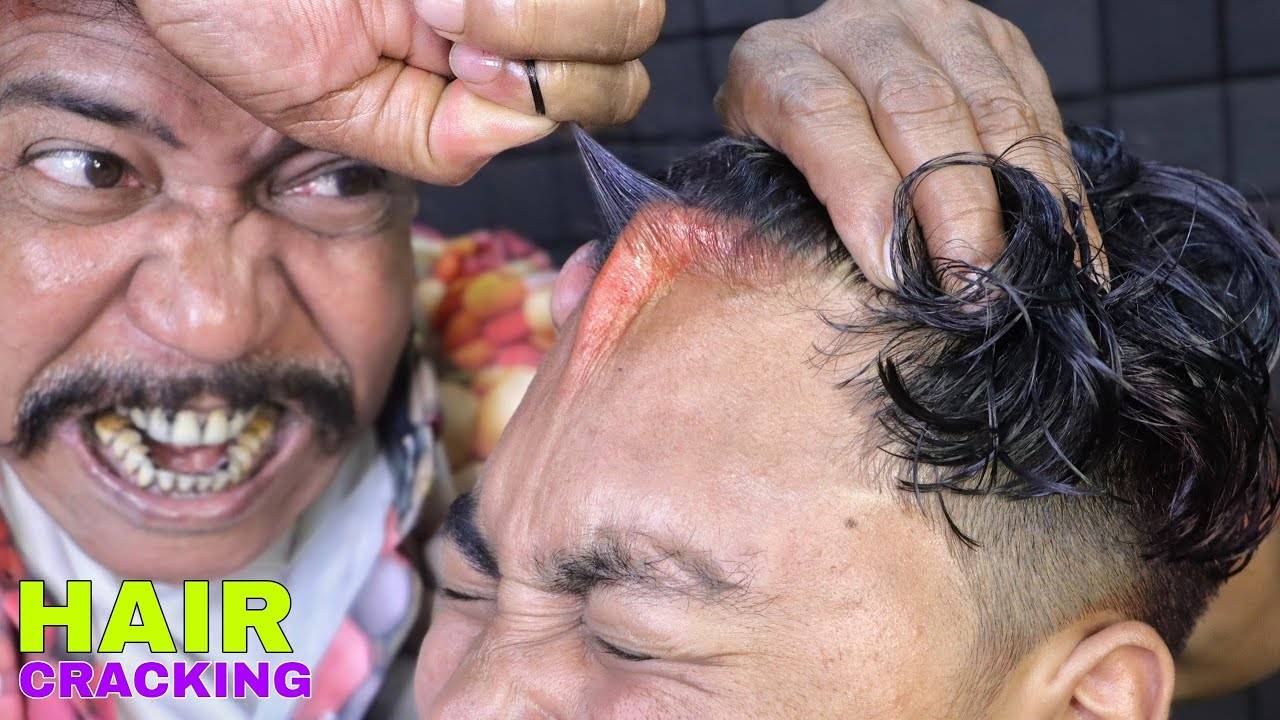 Old School Hair Cracks By Asim ｜ ASMR Head Massage,Neck Cracking,Scalp Scratching,Body Massage ASMR