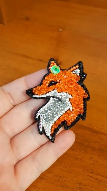 Брошь Лисичка 2 из бисера, ручная работа смотреть онлайн