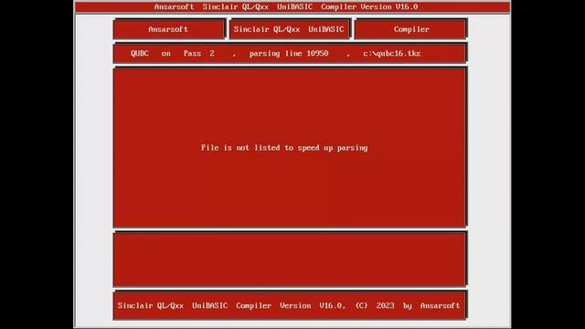 My Sinclair QL/Qxx Compiler v16 compiled on PC base and QL Compiler exe running on PC target machin