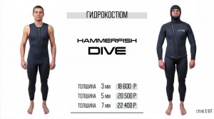 Водные люди. Снаряжение 2024. HAMMERFISH — 3 модели гидрокостюмов