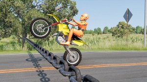 МАШИНЫ ПРОТИВ ЦЕПИ #1 В 😱|BeamNG.Drive| Бименджи Драйв