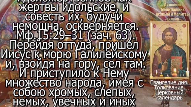 Евангелие дня с толкованием 09 августа 2024 года Пятница Чтимые святые. Церковный календарь