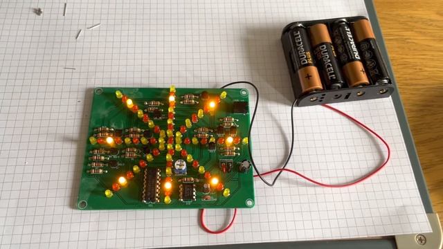 Turning on a practice board with LEDs