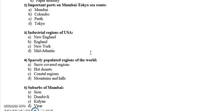 GEOGRAPHY 12TH HSC SCI/ART PRELIM-1 PRACTICE PAPER-2020-21 UPDATED SYLLABUS IMPORTANT QUESTION/TOPI