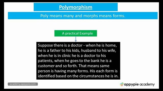 OOPs Features of polymorphism and abstraction Part2 - Lesson 96