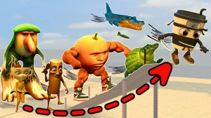 У КОГО САМЫЙ ДЛИННЫЙ ПРЫЖОК МЕЖДУ ВСЕМИ ИТАЛЬЯНСКИМИ МЕМАМИ BRAINROT В GARRY'S MOD