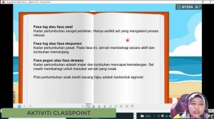 SAINS T4 RECORDING CLASSPOINT DLM TELEGRAM VIDEO CHAT (SOKONGAN, PRTUMBUHN & KESTABILAN DLM TUMBUHN