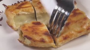 Вкуснейшие каннеллони с шпинатом и грибами в сливочном соусе