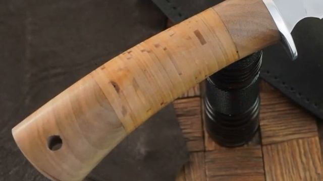 Мастерская Курносова нож Ёрш, сталь 95Х18, рукоять береста смотреть онлайн