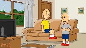 Classic Caillou Destroys The TV/Grounded