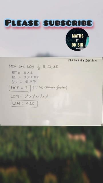 HCF and LCM by prime factorisation | MathsByDKSir | 10th Maths смотреть онлайн