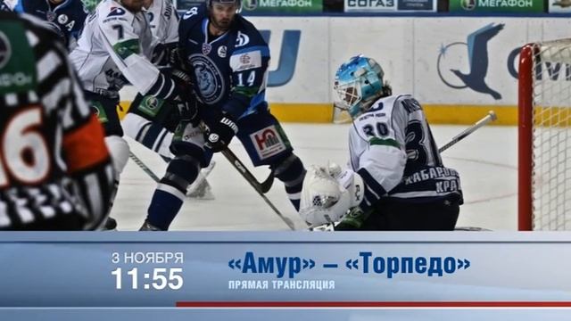 Четверг (03.11) на КХЛ-ТВ: Амур - Торпедо 11:55 мск