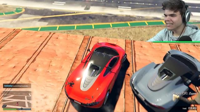 DON'T GET HIT OFF THE TIGHTROPE CHALLENGE! (GTA 5 Funny Moments)