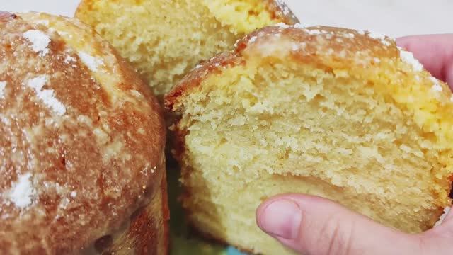 Пышный лимонный кулич без дрожжей — проще не бывает!