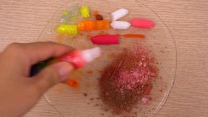 Rainbow Ice Cream Makeup Mixing Lipstick into Slime! Satisfying Video! Series makeup slime #6