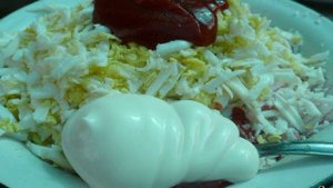 Рулет с сыром и крабовыми палочками