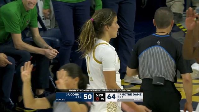 Citron TACKLED By Griffin, BOTH Fall Hard To Floor. #3 UConn Huskies vs #7 Notre Dame Fighting Iris смотреть онлайн