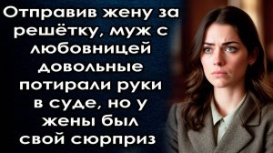 Отправив жену за решётку, муж с любовницей довольные потирали руки в суде но у жены был свой сюрприз