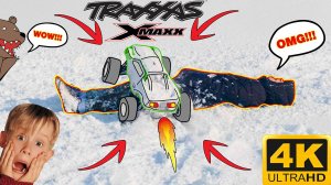 RC Traxxas Xmaxx на заснеженной трассе для Вейк-Борда!!!