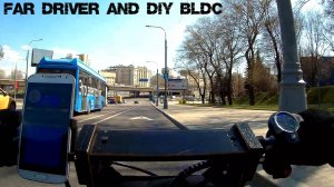 Покатушка по Москве, тест самодельного мотора с контроллером Fardriver ND72260-X80, все четко