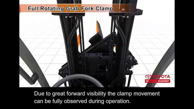 TOYOTA Forklift Attachment - Full Rotating Grab Fork Clamp смотреть онлайн