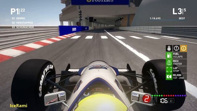 F1 1994 mod - AYRTON SENNA - RACE MONACO - GAMEPLAY смотреть онлайн