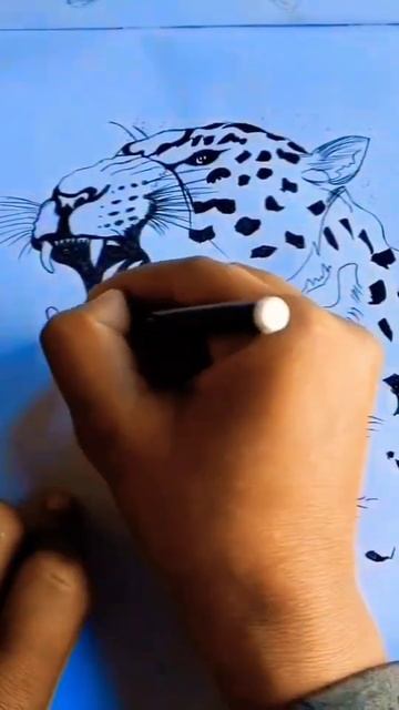 Leopard sketch🐆😮😱🔥😱#viral#shorts#@suryapratap445 смотреть онлайн