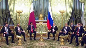 Владимир Путин принял в Кремле эмира Катара Тамима Бен Хамада Аль Тани