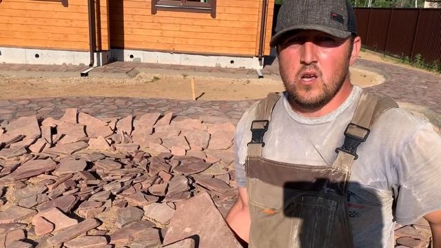 Камень для дорожек. Внешний вид и главная сложность укладки галтованного плитняка.