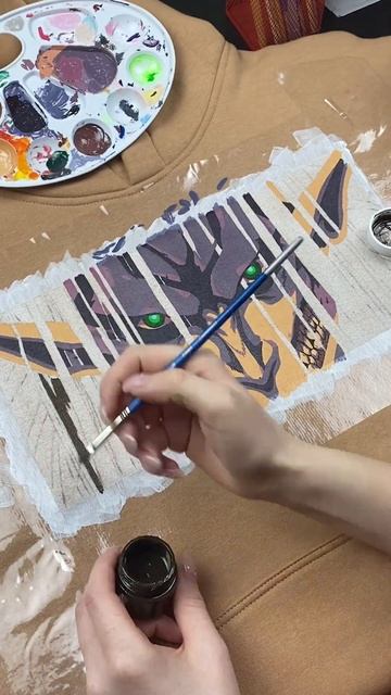 Аниме для детей? Роспись худи Дрожь земли shorts