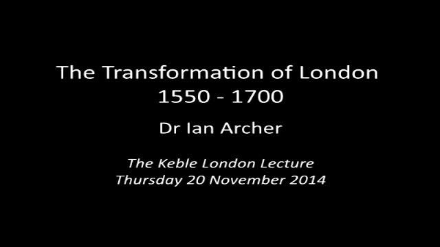 Dr Ian Archer London Lecture