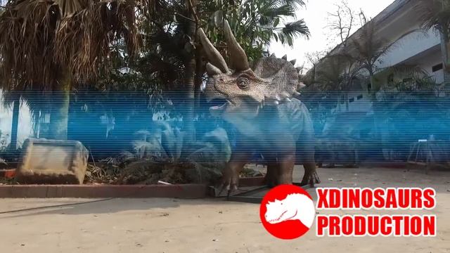 Triceratops Robot - Exhibiciones realistas de dinosaurios jurásicos смотреть онлайн