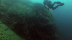 Diving in Small Canyon, Listvyanka, Baikal