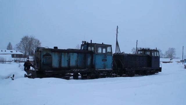 Конецгорская УЖД  Маневры тепловозов у депо
