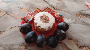 Творожный кулич, глазурь для куличей и окрашивание яиц.