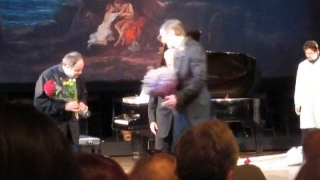 Юрий Любимов после премьеры спектакля "Бесы"