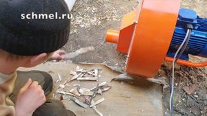 Шмель 7,5 кВт. Измельчение щепы, опилки.