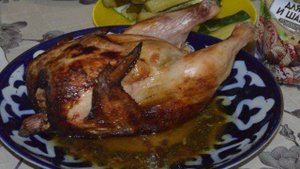 Курица запеченная в медово-грейпфрутовом маринаде