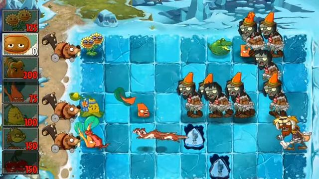 Plants vs. Zombies 2 - frostbite caves 22 level ios ipad gameplay смотреть онлайн