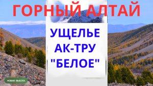 Горный Алтай I ущелье Ак-Тру "Белое" I Северо-Чуйский хребет