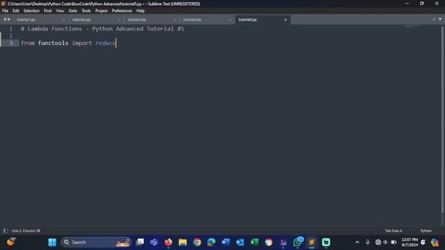 Lambda Functions - Python Advanced Tutorial #5