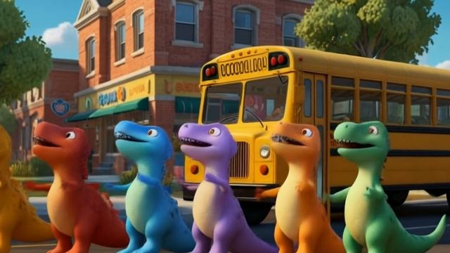 Wheels on the bus with the Dinosaurs смотреть онлайн