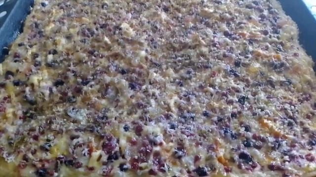 Вкус-н-о-о!😋 Творожно-ягодно-фруктово-ореховая 🍕